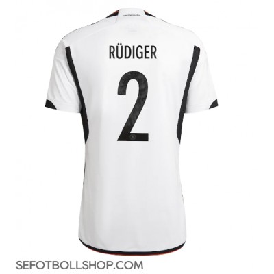 Billiga Tyskland Antonio Rudiger #2 Hemma fotbollskläder VM 2022 Kortärmad